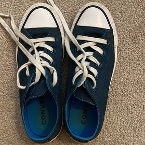 Converse size 5. Worn once before growing out of them!
